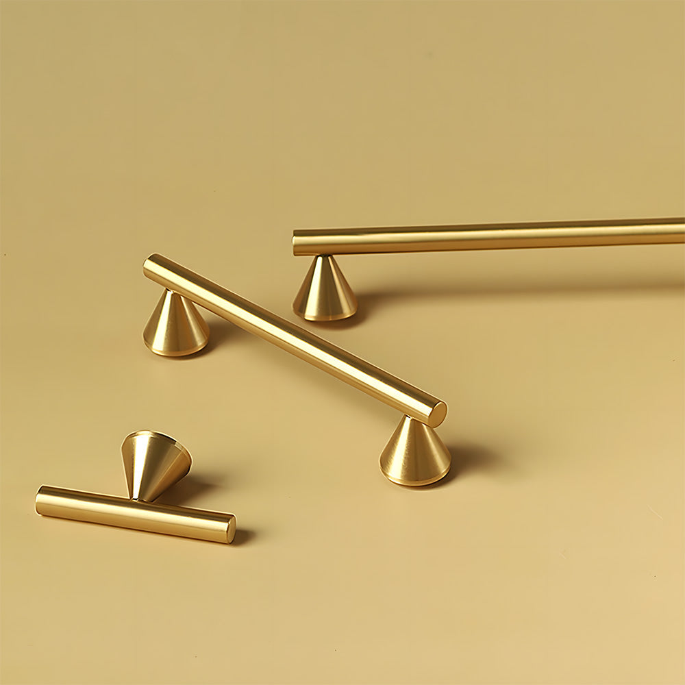 Modern Cone-shaped Feet Brass Cabinet Pulls