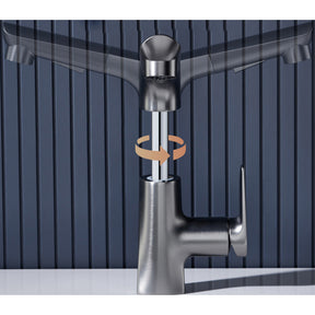 Pull Out Lifting Basin Taps_ Gunmetal Gray