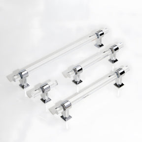 Modern Transparent Acrylic Wardrobe Door Handle