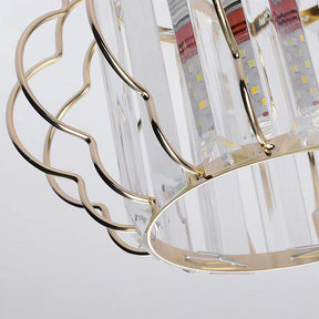 Luxurious Curved Iron Crystal Hallway Ceiling Light