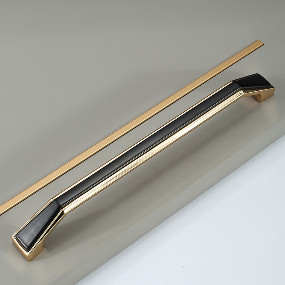 Modern Simple Wardrobe Handle Zinc Alloy Gold&Black Cabinet Pulls