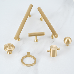 Gold Wardrobe Drawer Cabinet Pulls and Knobs