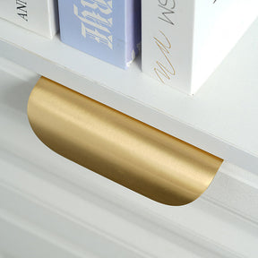 Modern Solid Gold Brass Finger Cabinet Pulls