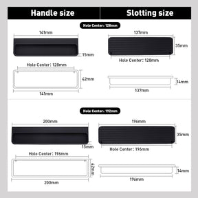 Rounded Corners Modern Multi-color Recessed Handles