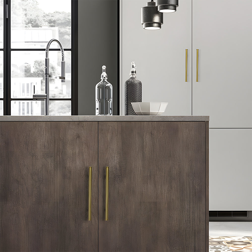 Simple Gold Brass Cabinet Handles