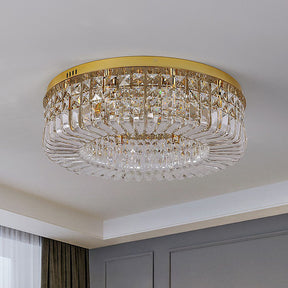 Modern Round Crystal Ceiling Light for Living Room Bedroom Hallway