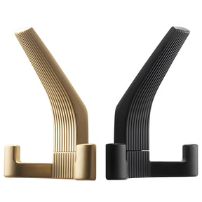 Modern Fluted Zinc Alloy Double Wall Hooks