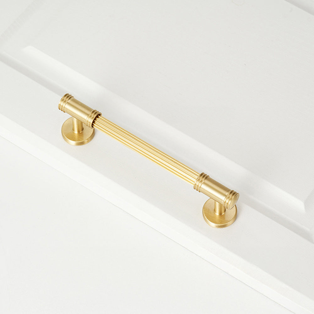 Modern French Solid Brass Cabinet Handles