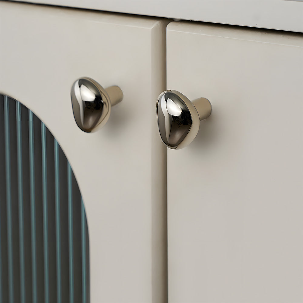 Organic Pebble Brushed Mushroom Cupboard Knobs