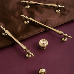 Retro Gold Brass Wardrobe Handles And Knobs