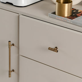 Vintage Bronze Brass Wardrobe Door T-shaped Handle