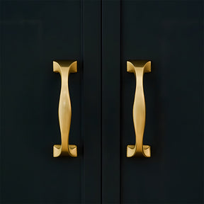 Wide Head Simple Brass Drawer Handles