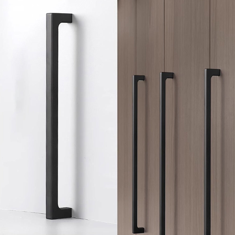 Black Simple Long Cabinet Handles