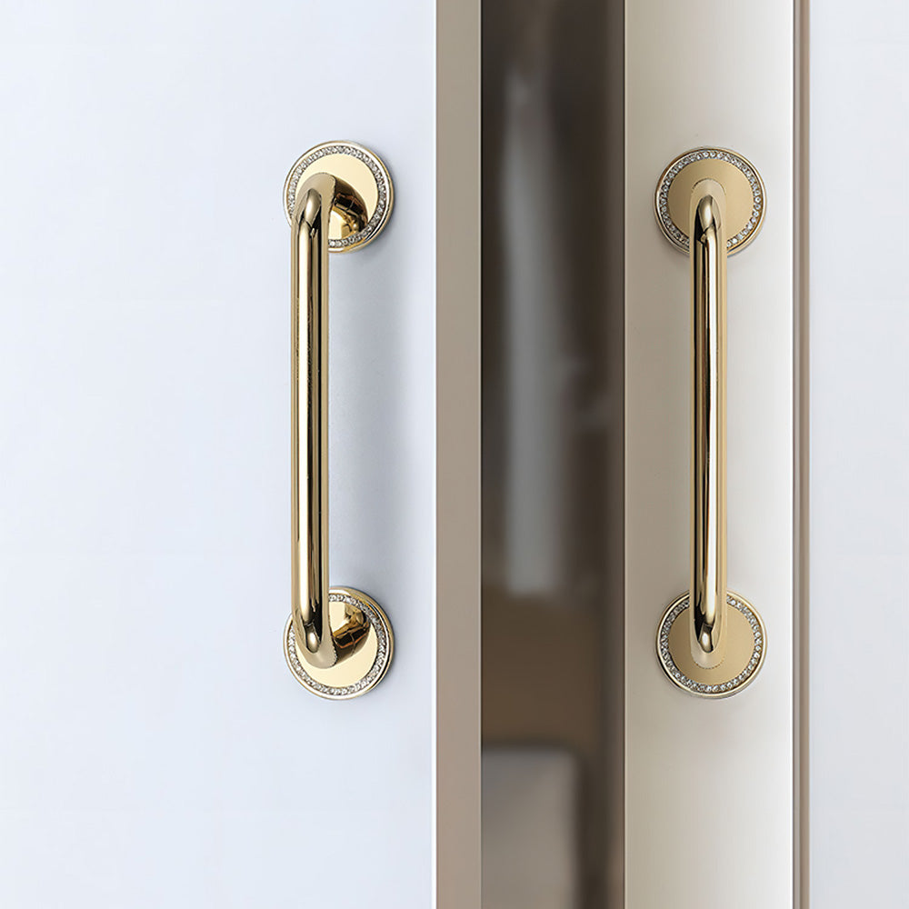 Decorative Zinc Alloy Gold Kitchen Cabinet Handles