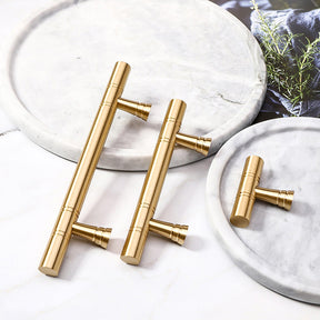 Luxurious Gold Brass Kitchen Cabinet Handle And Knobs