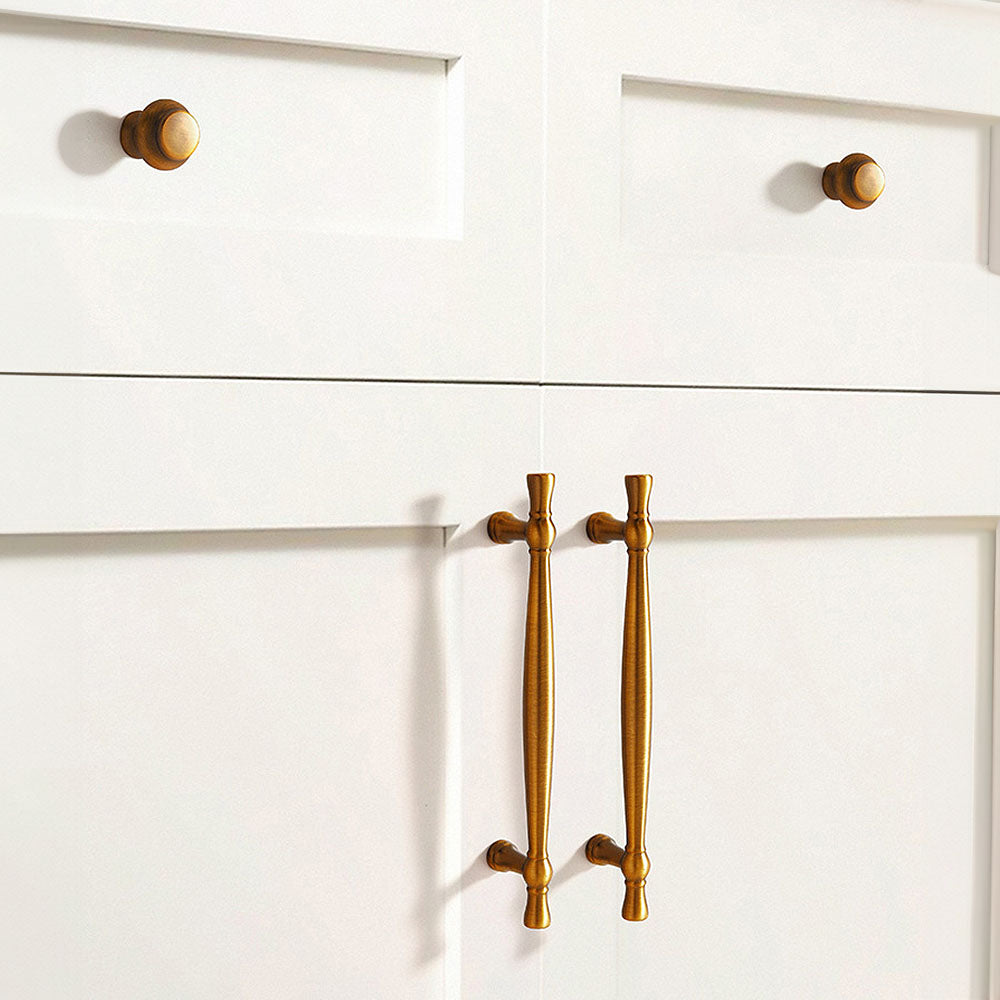 Simple Retro Gold Solid Zinc Alloy Cabinet Handles And Drawer Knobs