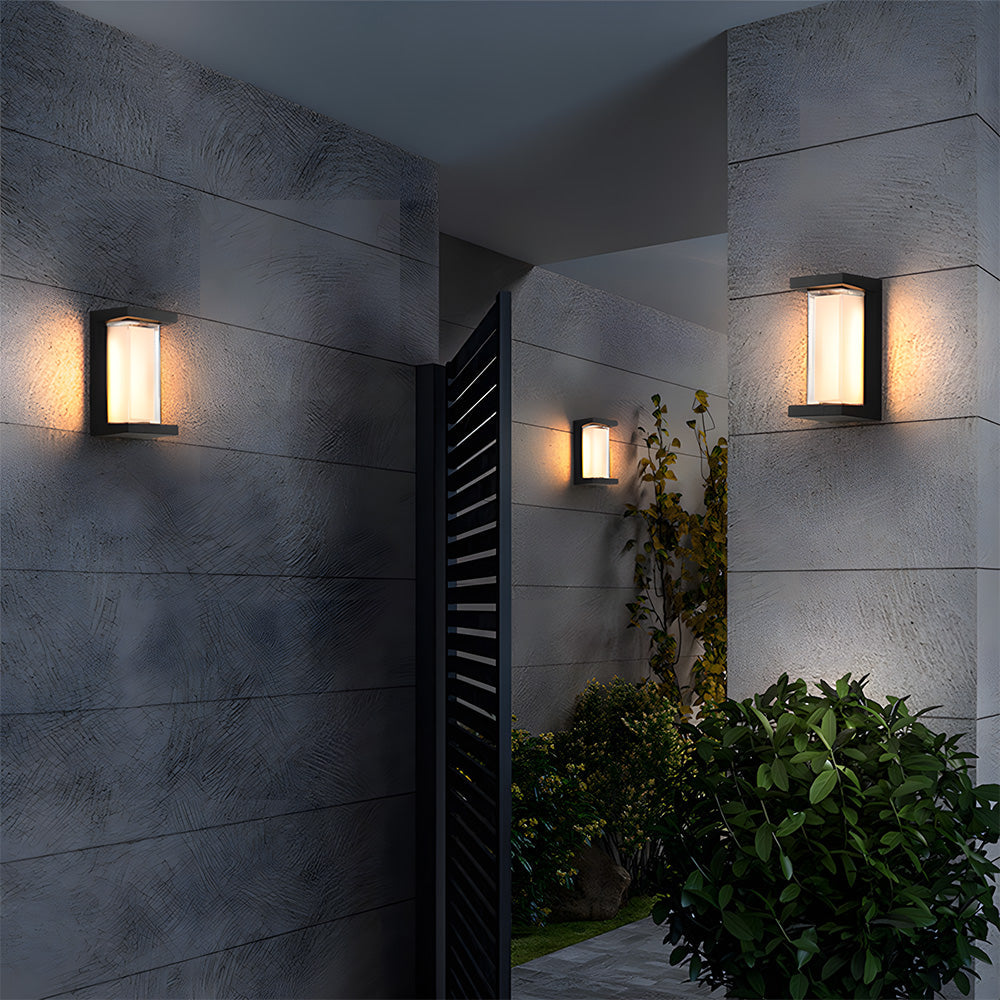 IP65 Waterproof Square Outdoor Wall Lamp for Patio Front Door Backyard