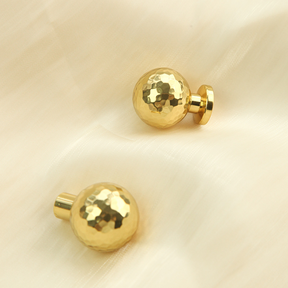 Modern Gold Brass Hammer Pattern Cabinet Knobs