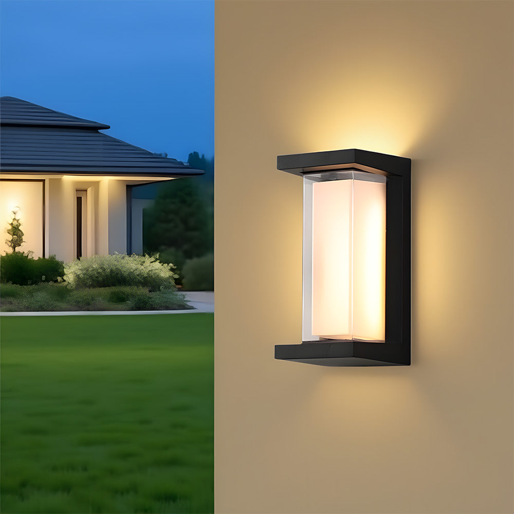 IP65 Waterproof Square Outdoor Wall Lamp for Patio Front Door Backyard