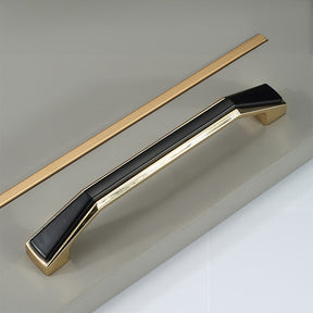 Modern Simple Wardrobe Handle Zinc Alloy Gold&Black Cabinet Pulls