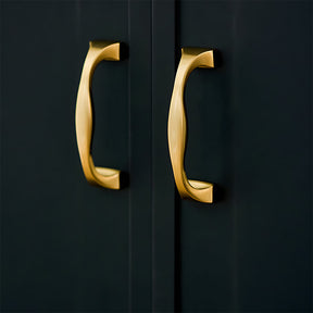 Wide Head Simple Brass Drawer Handles