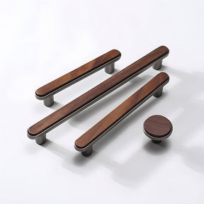 Modern Walnut Wooden Cabinet Handles