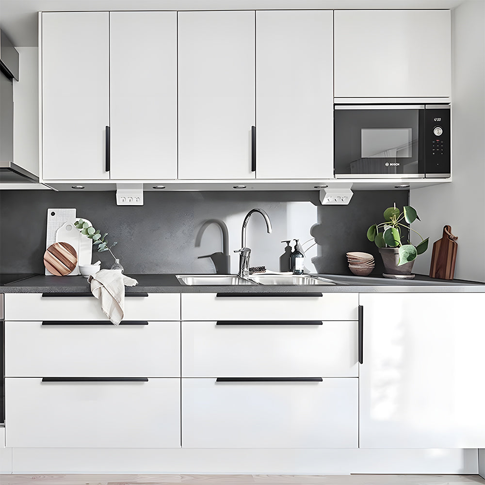 Aluminum Alloy Black Gold Invisible Edge Cabinet Handles