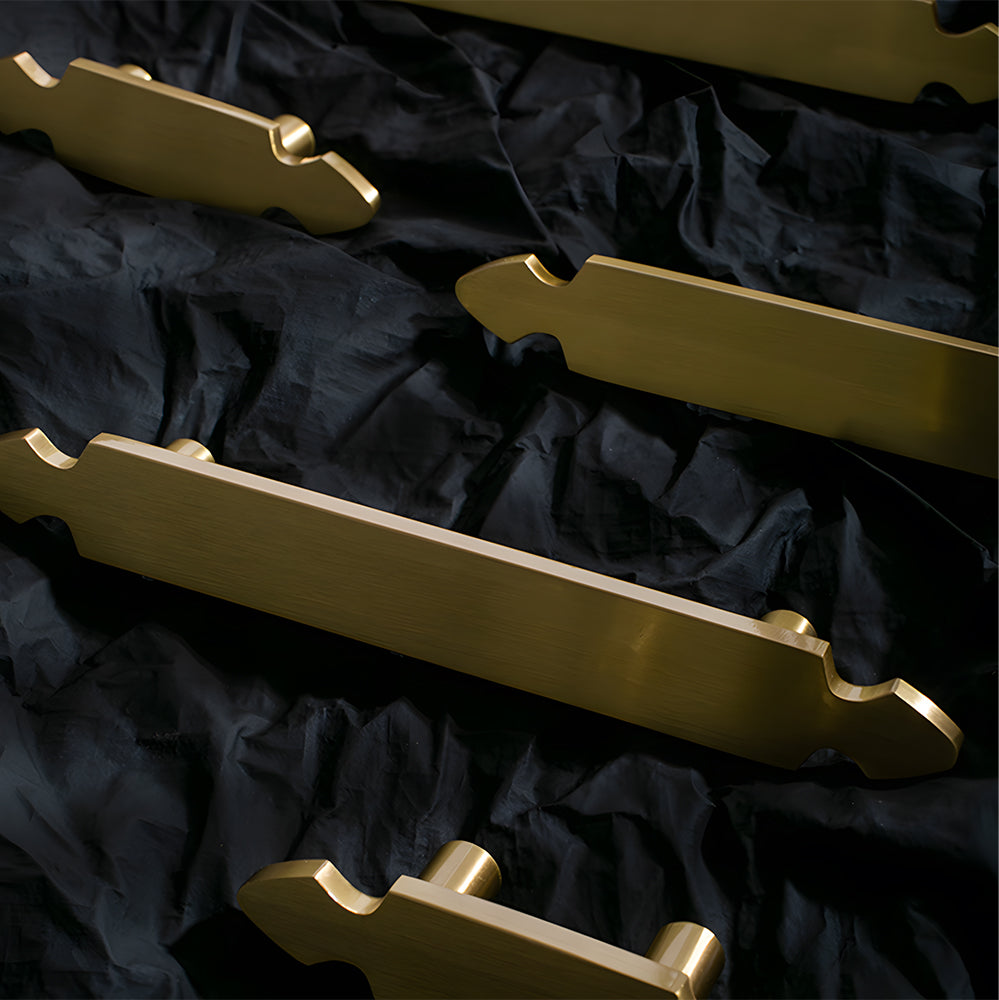 Nordic Style Brass Gold Cabinet Handles