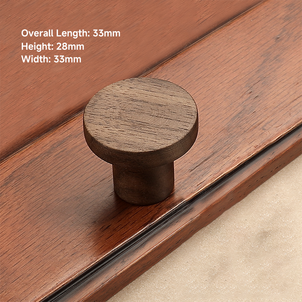 Simple Drawer Log Wind Solid Wood Cabinet Handles and Knobs