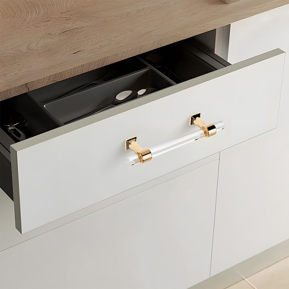 Modern Transparent Acrylic Wardrobe Door Handle
