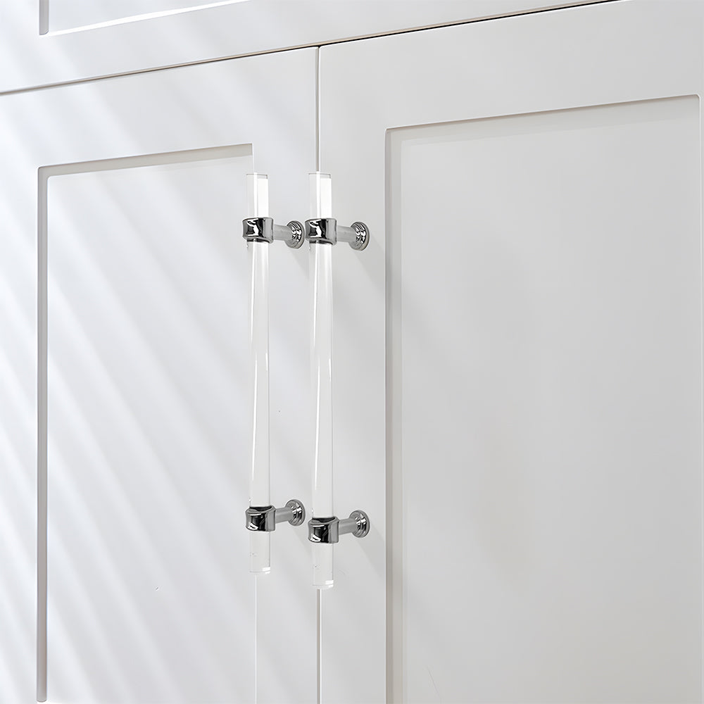 Simple Acrylic Transparent Bathroom Cabinet Handles