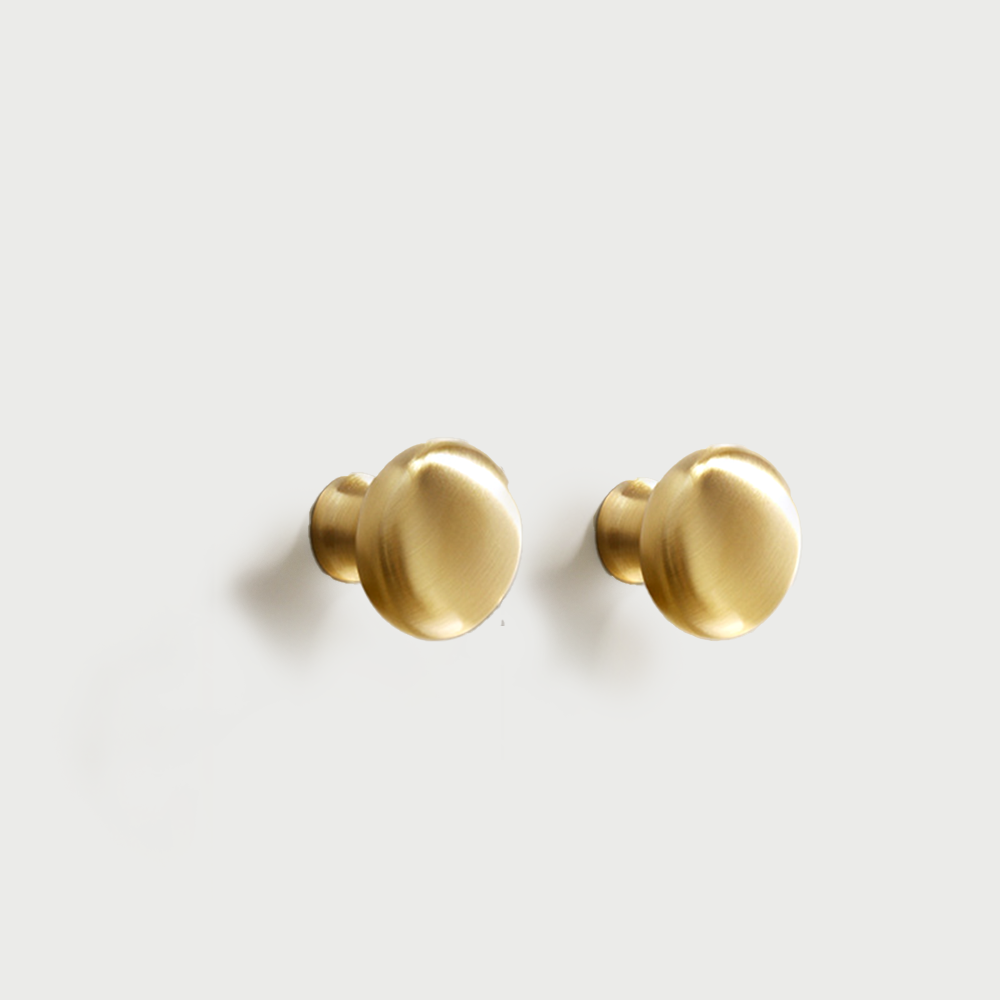 Modern Brass Gold Mushroom Head Cabinet Knobs