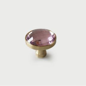 Colored European Luxury Crystal Brass Cabinet Knobs