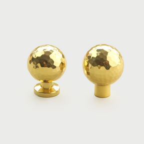 Modern Gold Brass Hammer Pattern Cabinet Knobs