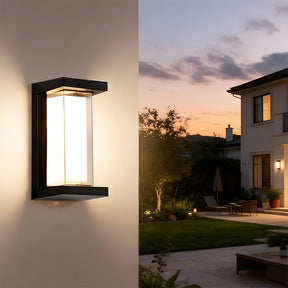 IP65 Waterproof Square Outdoor Wall Lamp for Patio Front Door Backyard