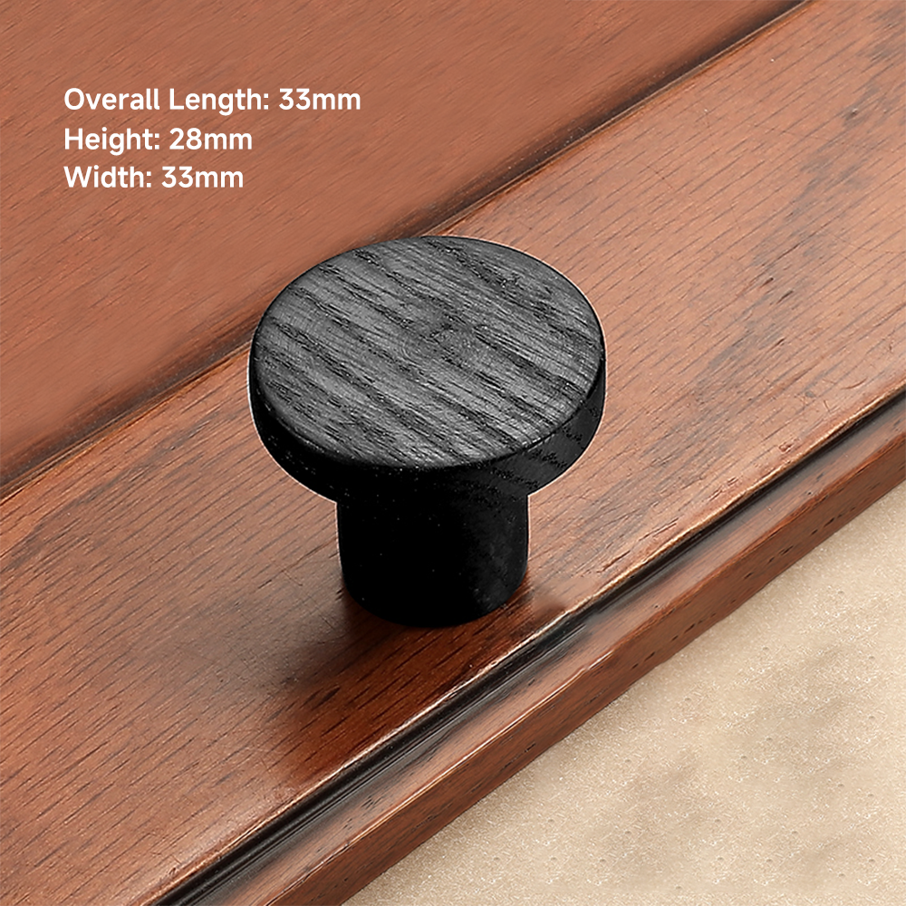 Simple Drawer Log Wind Solid Wood Cabinet Handles and Knobs