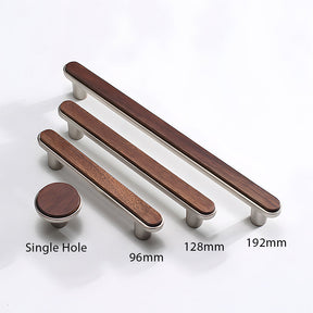 Modern Walnut Wooden Cabinet Handles