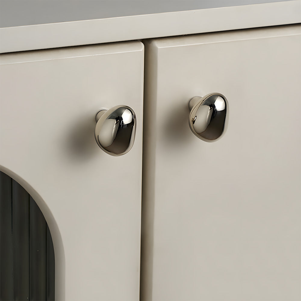 Organic Pebble Brushed Mushroom Cupboard Knobs