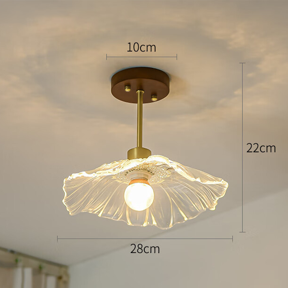 Flower Glass Hallway Ceiling Lighting