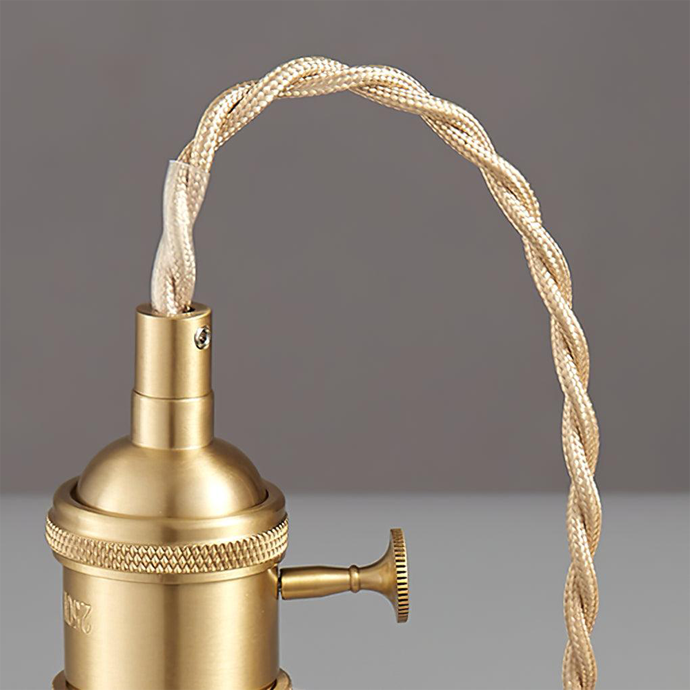 Vintage Glass Ribbed Pendant Light