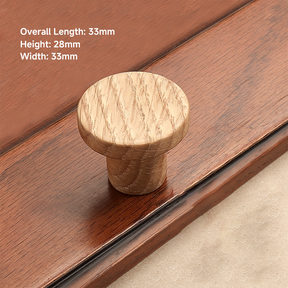 Simple Drawer Log Wind Solid Wood Cabinet Handles and Knobs