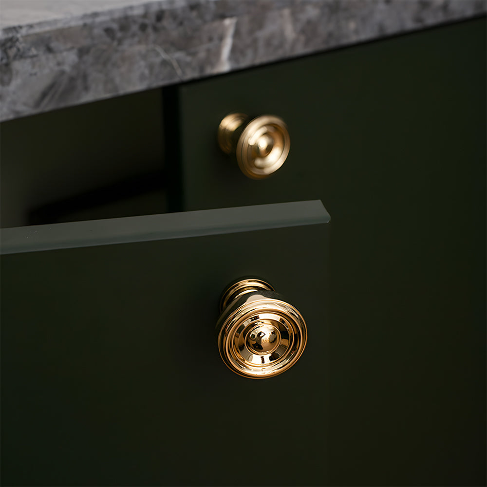 Retro Gold Brass Wardrobe Handles And Knobs