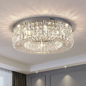 Modern Round Crystal Ceiling Light for Living Room Bedroom Hallway