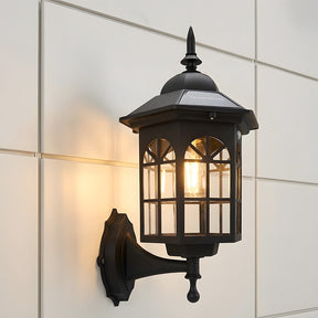 IP44 Vintage 3 Mode Sensor Solar Wall Lamp for Patio Garden Decor