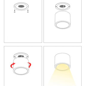 Minimalist Aluminum LED Ceiling Downlights For Hallway