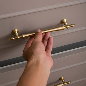 Retro Gold Brass Wardrobe Handles And Knobs