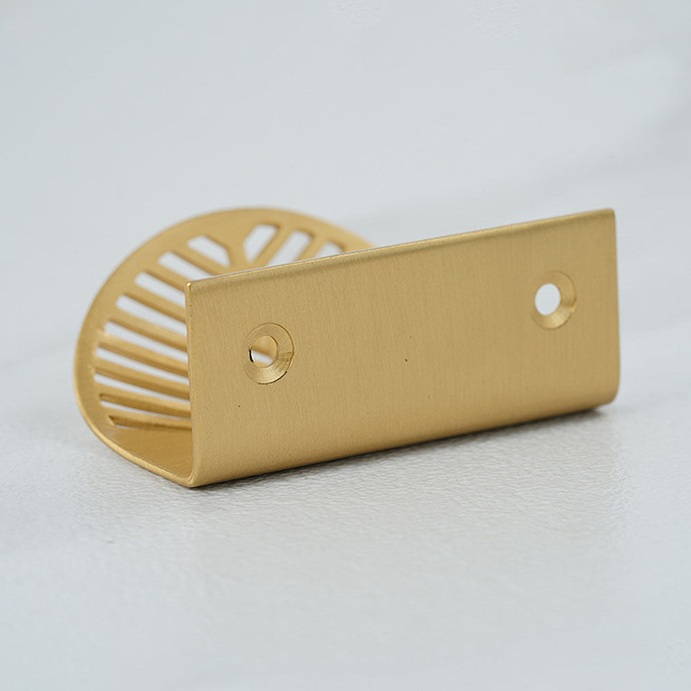 Modern Style Gold Hollow Brass Finger Cabinet Drawer Pulls