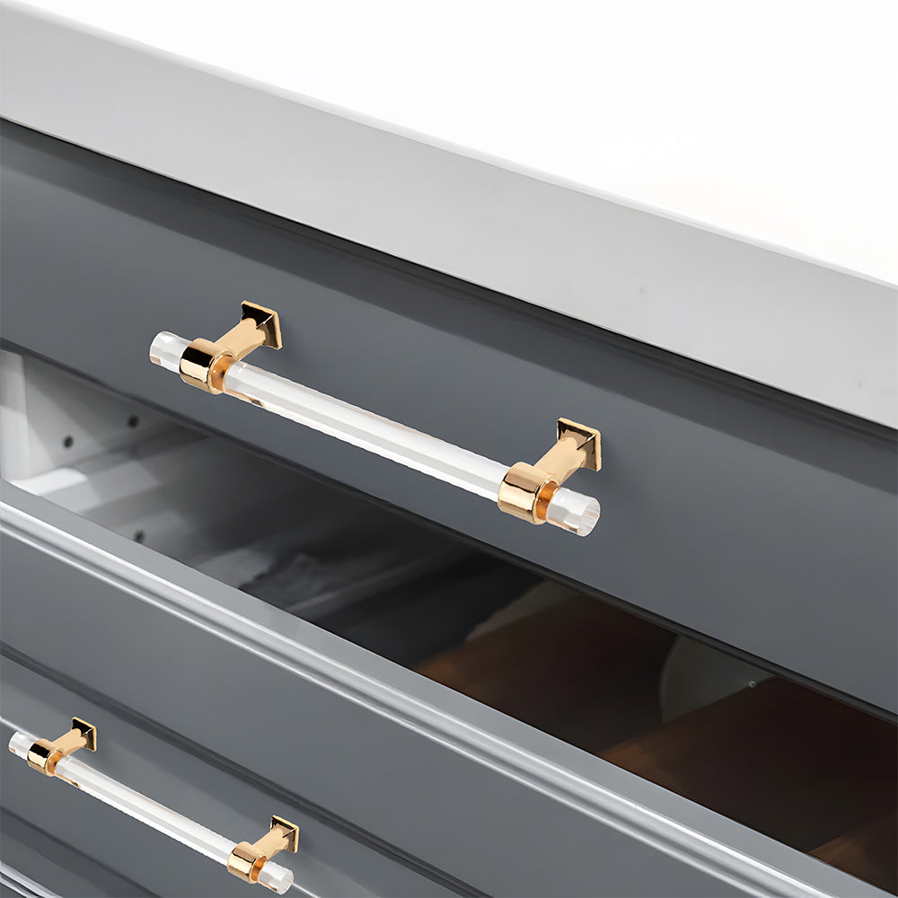 Modern Transparent Acrylic Wardrobe Door Handle