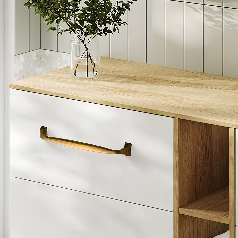 Wide Head Simple Brass Drawer Handles