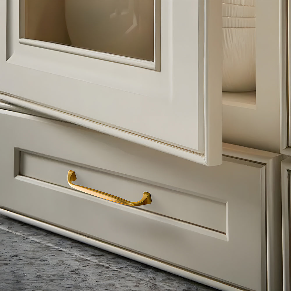 Wide Head Simple Brass Drawer Handles